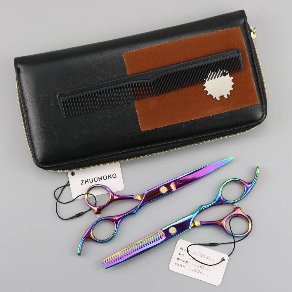 5 набор Япония 440c стали профессиональные ножницы для стрижки волос
