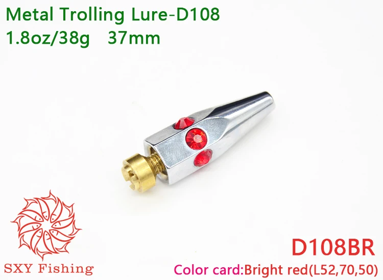 SXY FISHING D108WB/PB/BR/DP 1,8 OZ металлическая медная наживка с алмазными глазами блесна глубокая приманка для морской рыбалки металлическая Медная головка осьминога