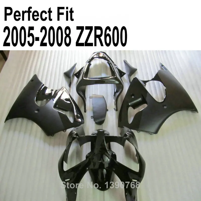 Комплект обтекателей для литья под давлением Kawasaki ZZR600 zz r600 2005 2006 2007 05 06 07 08 черные
