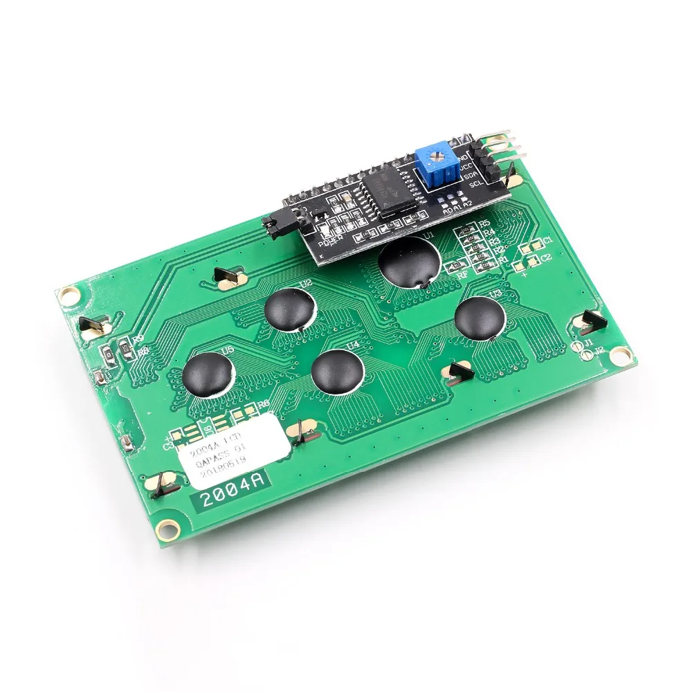 ЖК дисплей 2004 + I2C 20x4A синий/зеленый экран HD44780 символьный дисплей/w IIC/I2C модуль