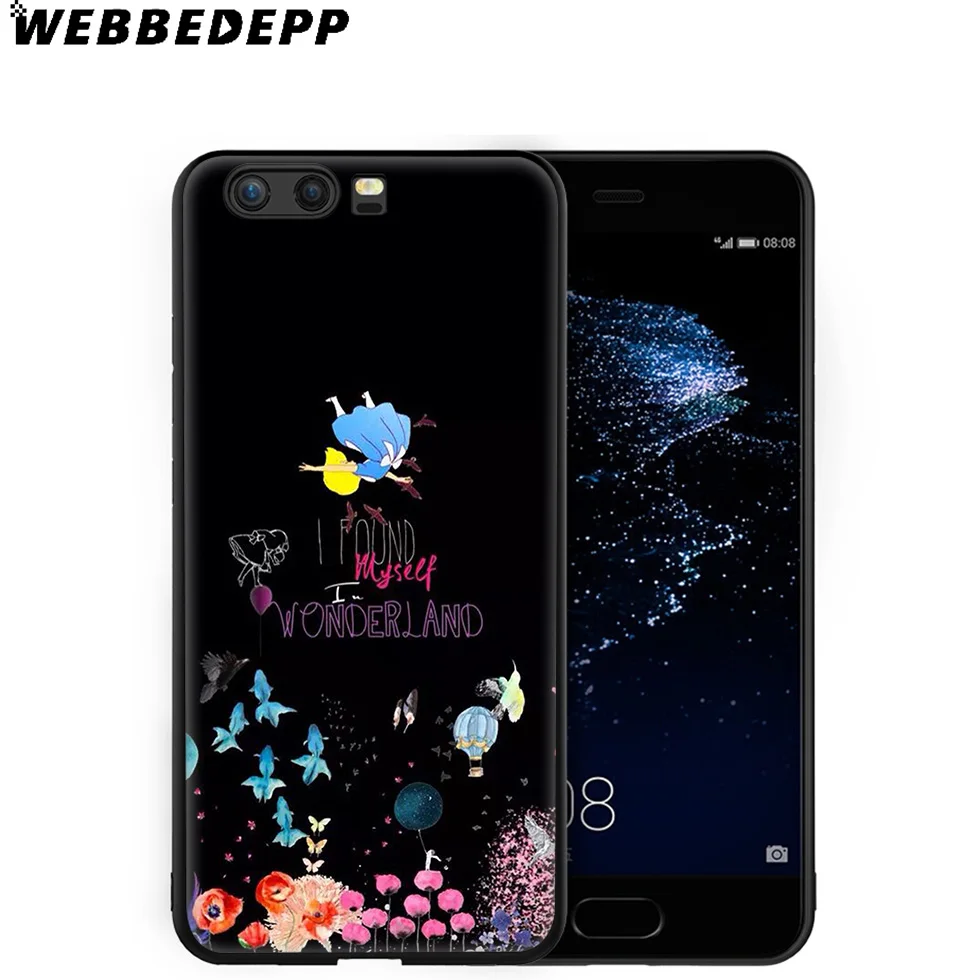 WEBBEDEPP Алиса в стране чудес мягкий чехол для Huawei P8 P9 P10 P20 P30 Lite Pro P Smart Z Plus 2019 Y6 Prime 2018