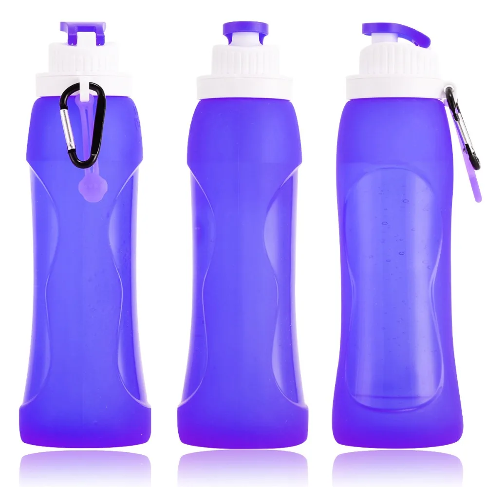 

500ml Silicone Collapsible Foldable Sports Water Bottle Outdoor Travel Portable