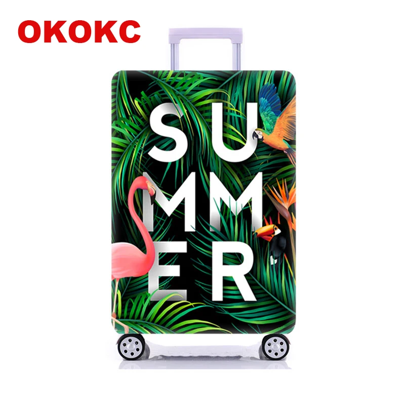 Фото OKOKC Super & Flamingo защитный чехол для чемодана путешествий 18-32 дюймов Чехол костюма