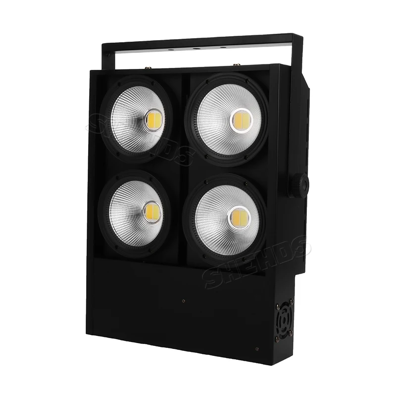DMX Dimmering 4x100 Вт COB ослепляющий свет COB светодиодный светильник 4 глаза холодный белый/теплый белый DMX, размытый свет 400 Вт 3 вида вы можете выбрать