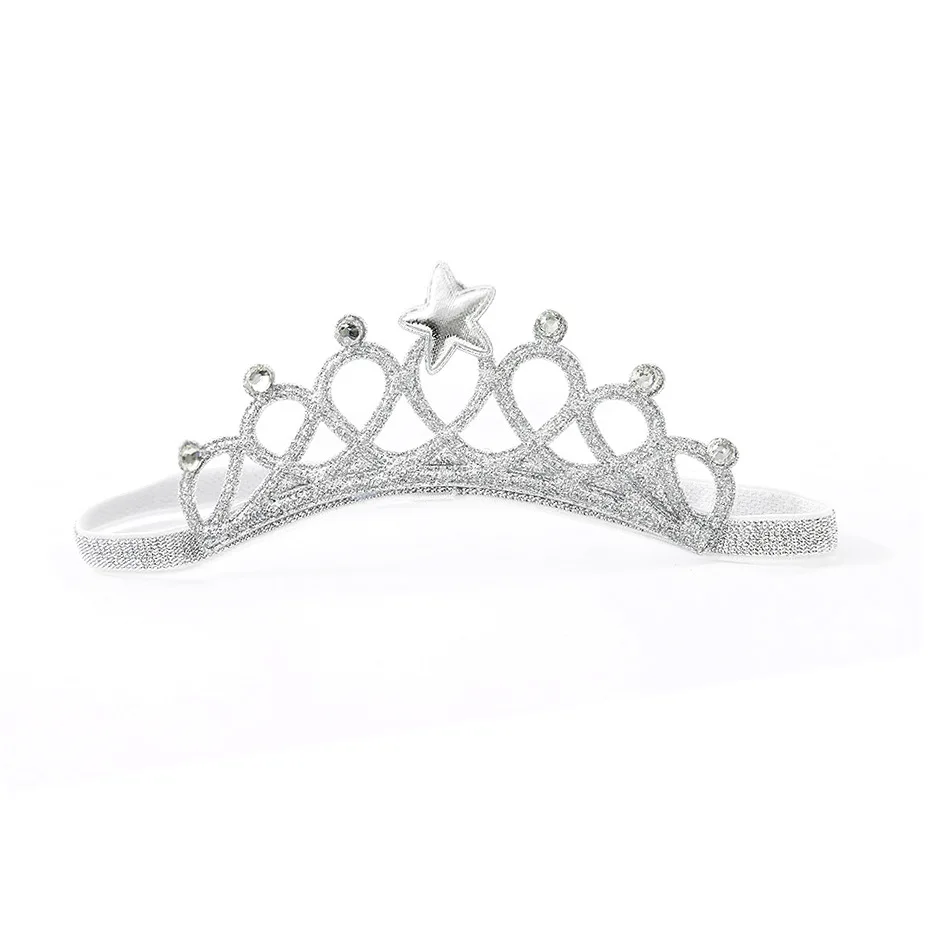 silver 1 комплект; обувь принцессы для новорожденных девочек+ повязка на голову для малышей; блестящий бант на шнуровке; подарок для малышей на день рождения - Цвет: silver