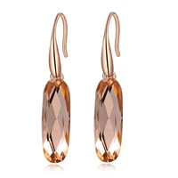 romad dangle earrings for women fashion jewelry rose gold austrian crystal earrings delicate engagement wedding gift pendientes