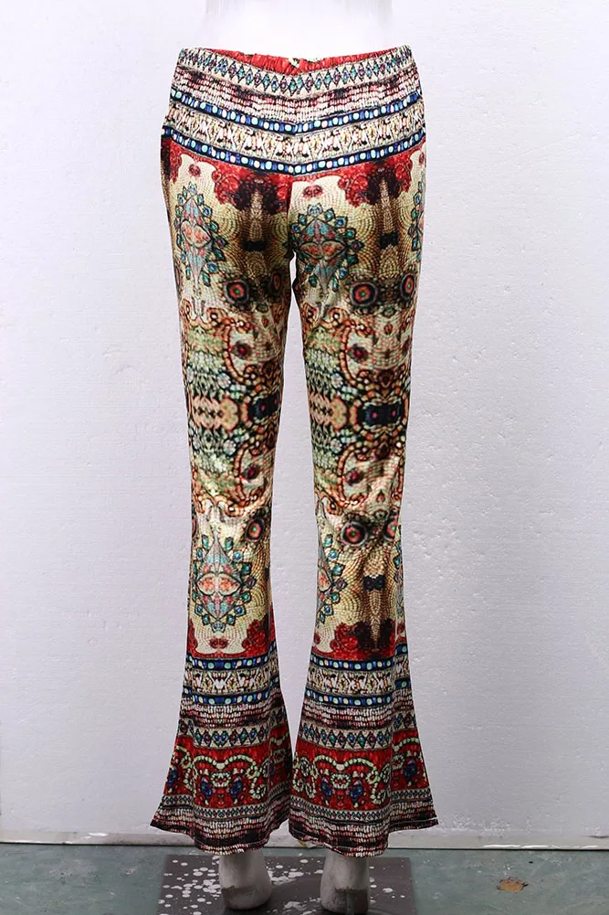 

summer women pants Casual High Waist Flare Wide Leg Long Pants Palazzo Trousers Plus Size floral classic exuma pant preppy