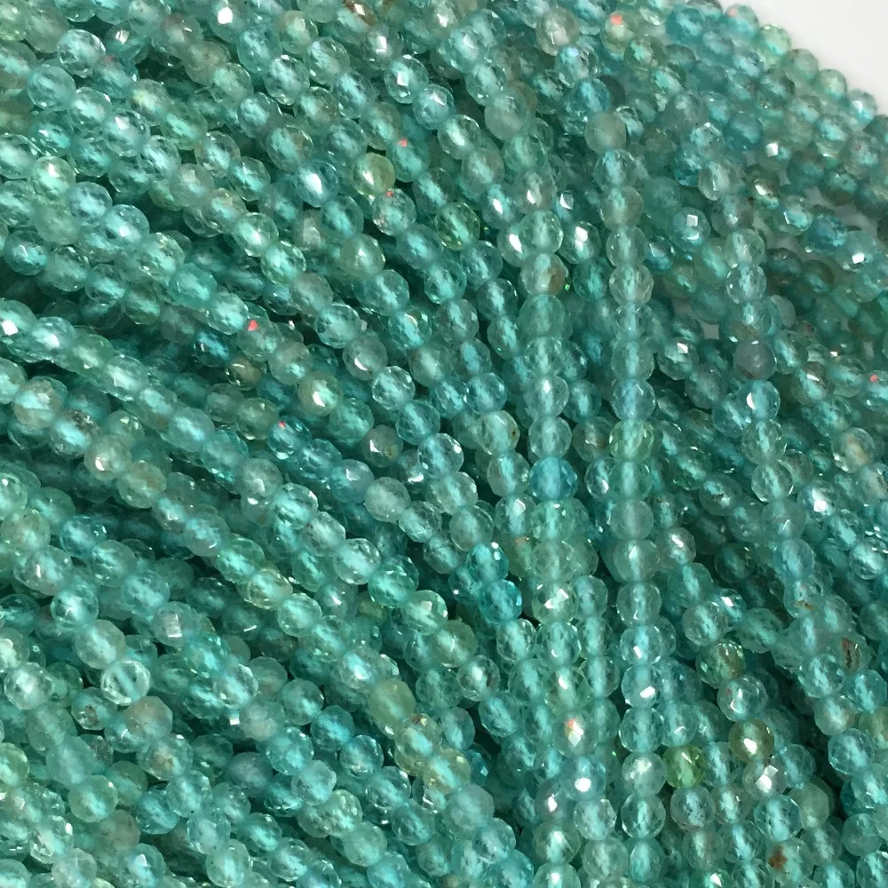 

Veemake Апатит фторапатит колье браслеты серьги кольцо Круглые граненые бусины для изготовления ювелирных изделий полуприцеп с драгоценными ...