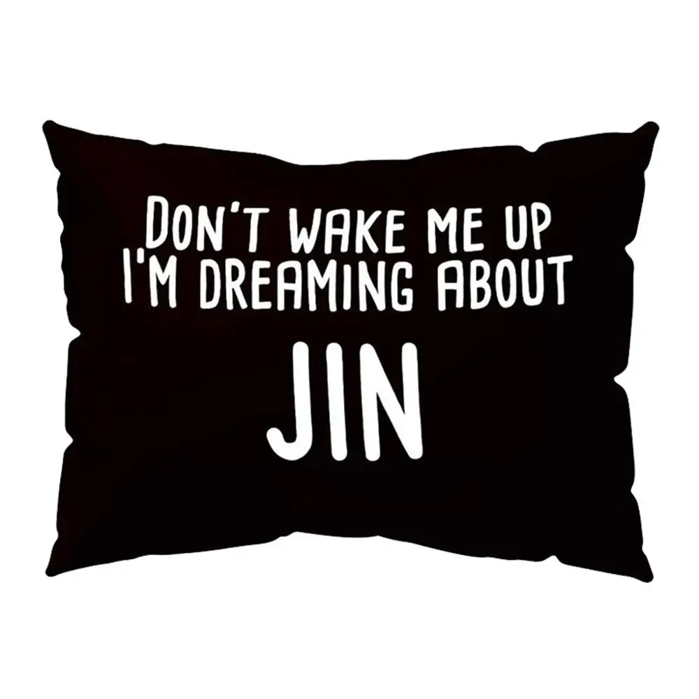 KPOP наволочка для подушек DONT WAKE ME UP прямоугольная наволочка для подушек домашний Декор диванная наволочка для дивана# F - Цвет: Черный
