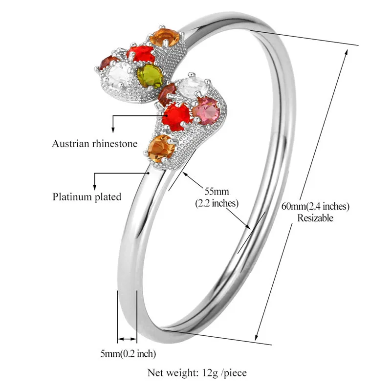 Браслет манжета золотого цвета австрийские ювелирные изделия Стразы модные