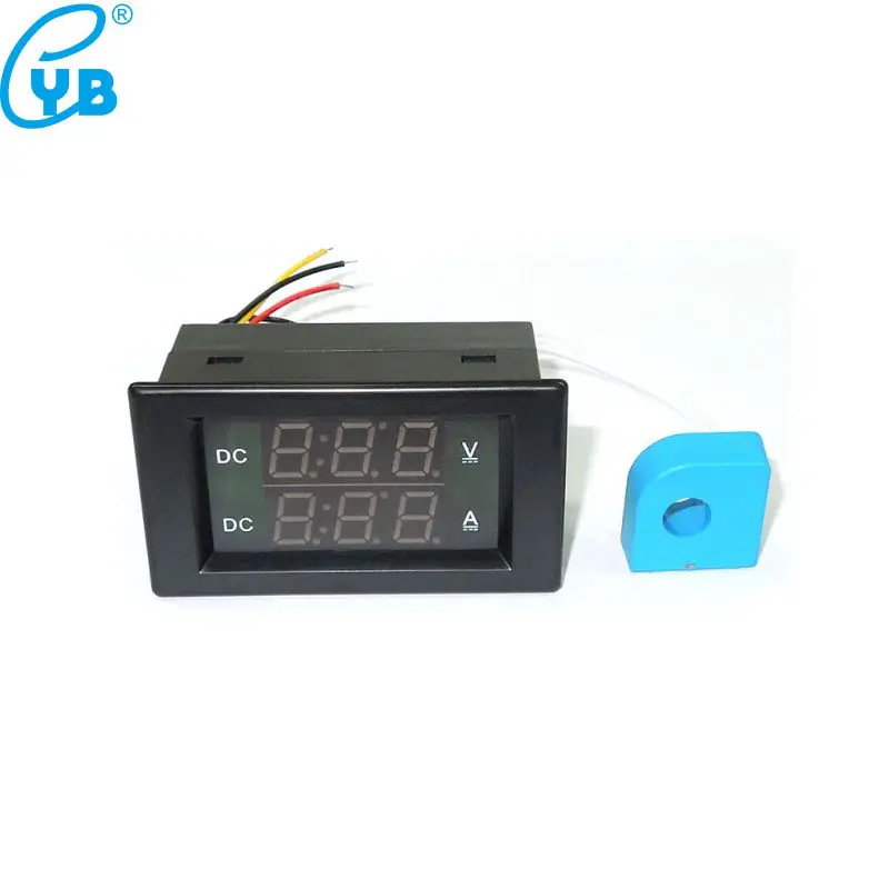 DC 0 ~ 600V Ток Холла напряжения двухметровый 50A Ампер Вольт панельный измеритель