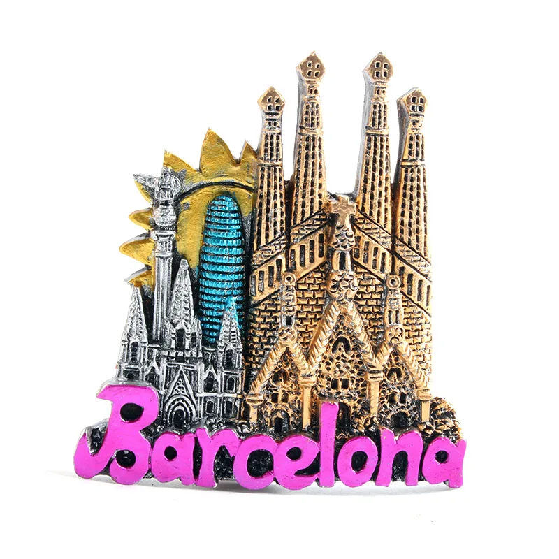 

fridge magnet barcelona building design