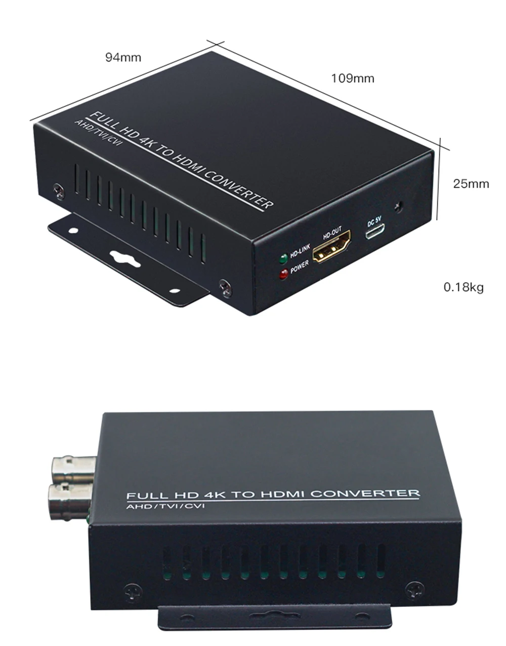 Full HD Поддержка автоматического распознавания 4K 8MP 5MP 4MP 3MP 1080P AHD CVI TVI CVBS в HDMI конвертер для CCTV камеры преобразования видео