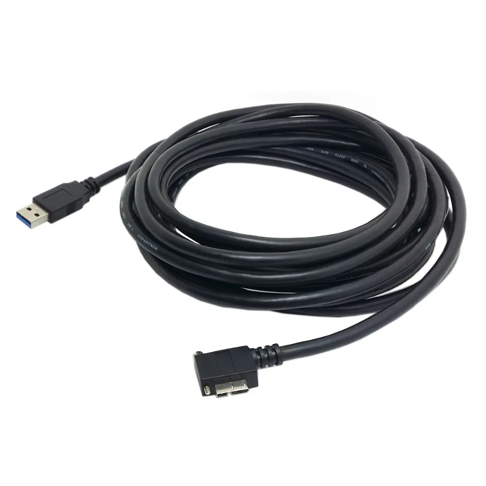 90 градусов правый и левый Угловой Micro USB винт с креплением на 3 0 кабель для