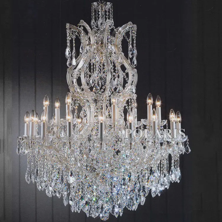 Классическая подвесная люстра с кристаллом Марии Терезы 25 лампочек Chamdeliers