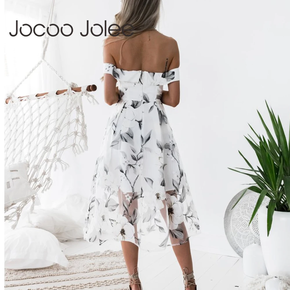 Женское пляжное платье Jocoo Jolee Пляжное с открытыми плечами в богемном стиле