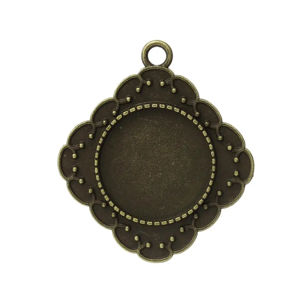 DoreenBeads подвески из цинкового металлического сплава ромбовидные античной бронзы