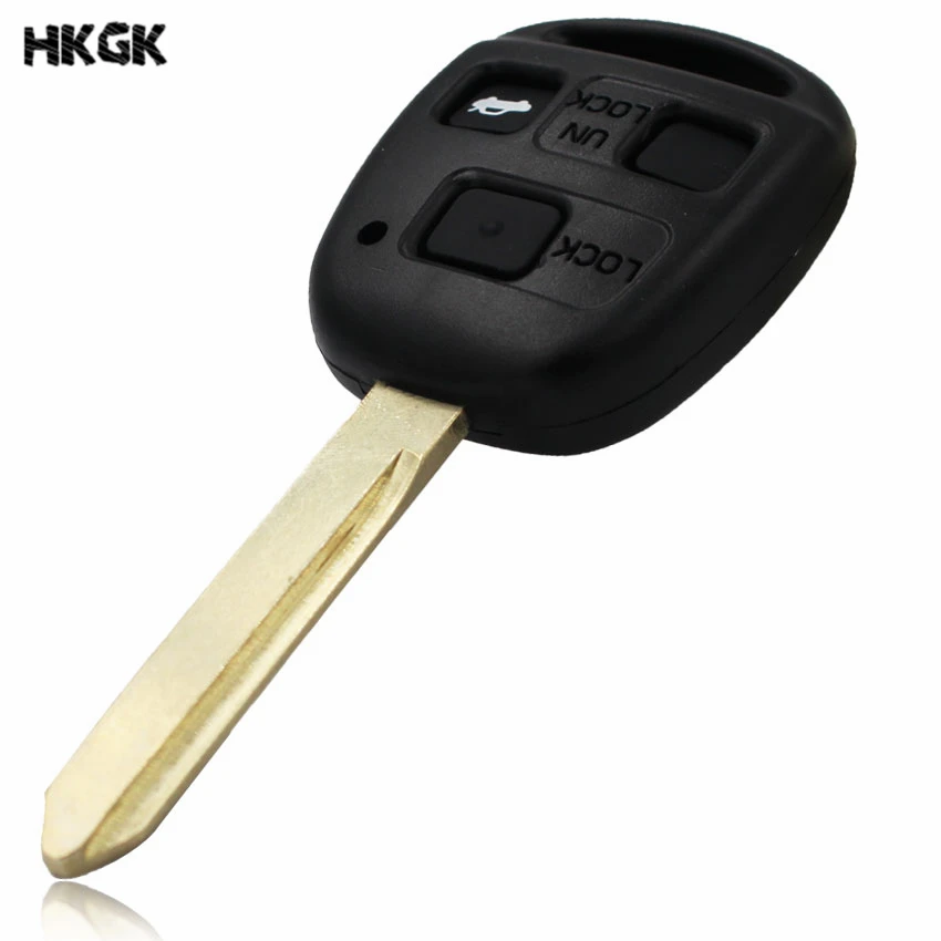 Чехол с 3 кнопками для автомобильного ключа Toyota Avensis Echo Avalon Kluger Camry Corolla Rav4