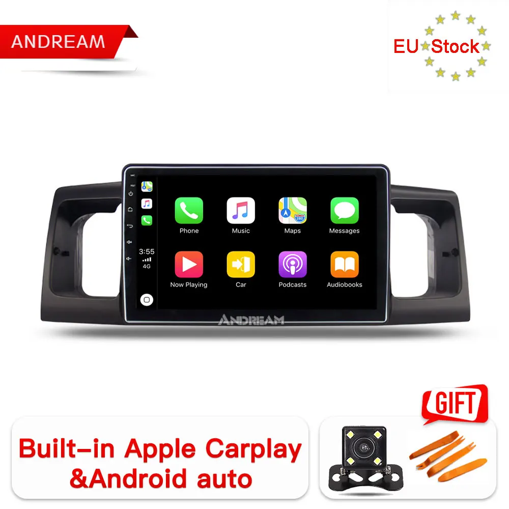 Автомобильный мультимедийный GPS навигатор 9 дюймов Android 8 1 2 + 32 ГБ IPS экран