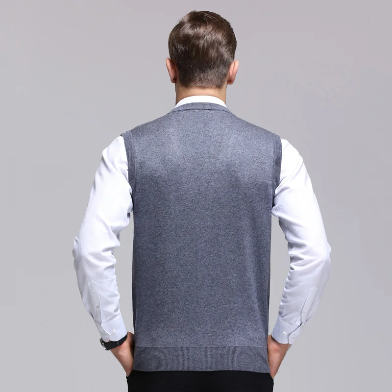 2017 новое поступление теплый кардиган-пальто Вязаная кофта без рукавов для мужчин