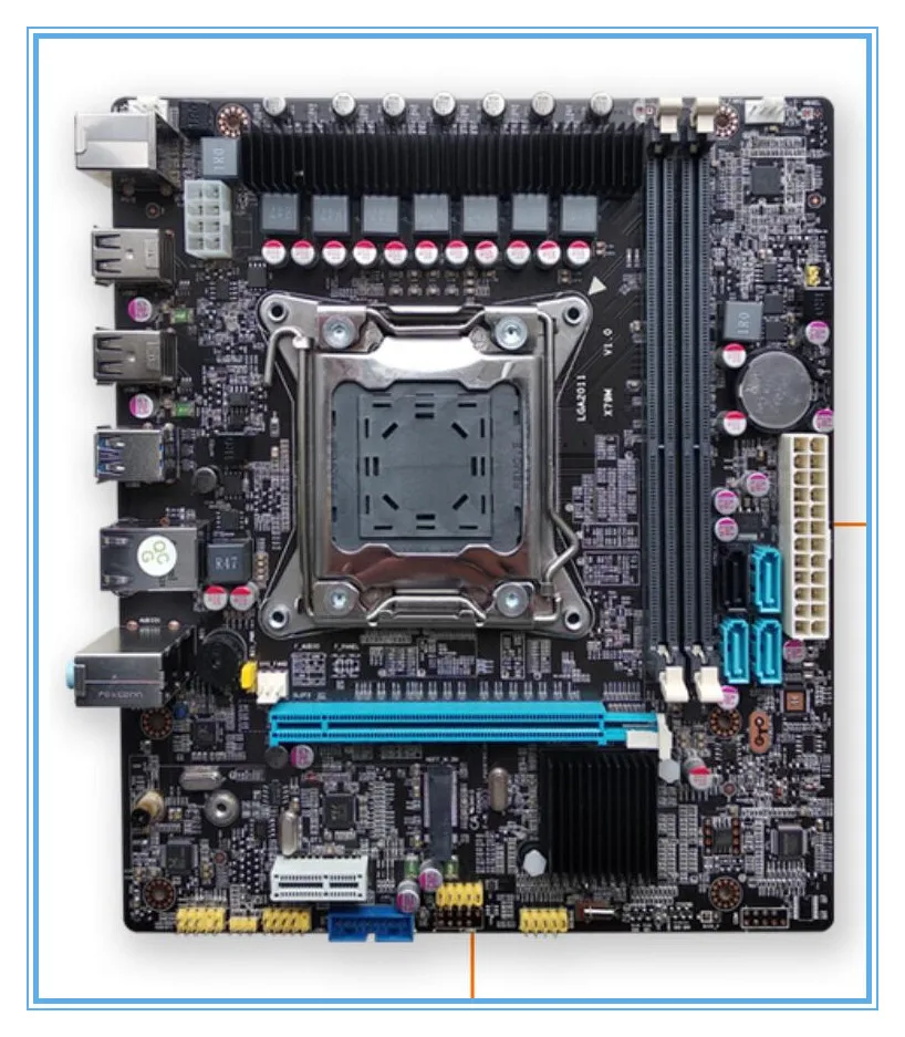 Новая материнская плата X79 M.2 SSD порт ddr3 Поддержка Ecc ram 2* ram Слоты LGA 2011 материнская плата 7,1 аудио порт настольная материнская плата