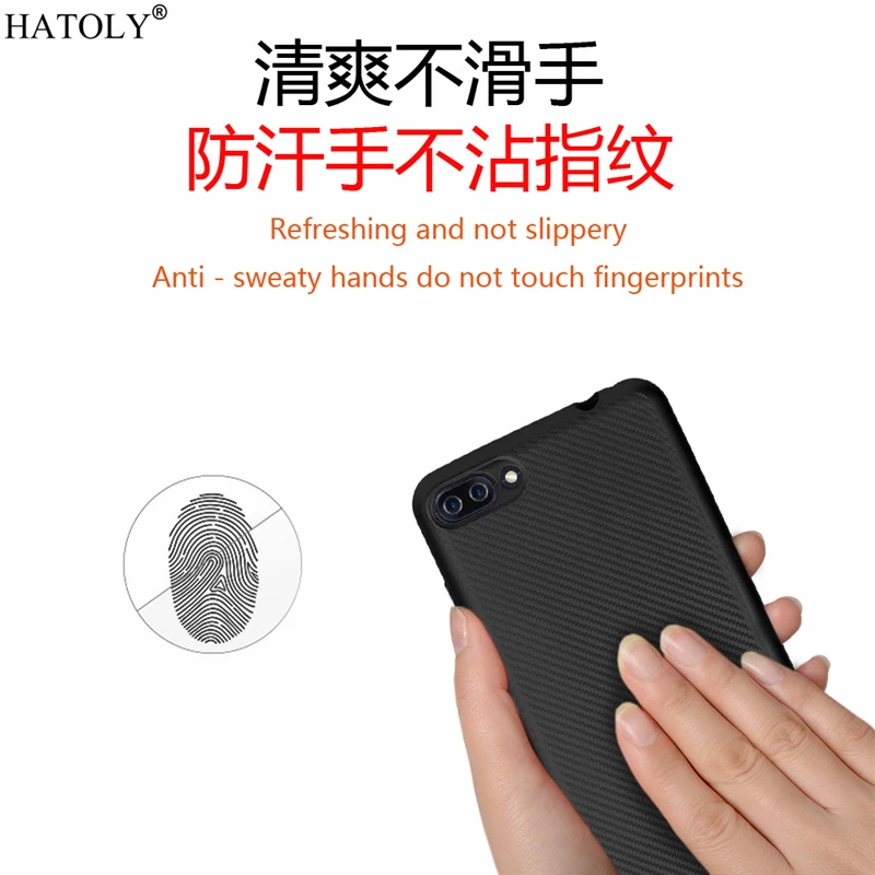 Чехол HATOLY для Asus ZenFone 4 Max ZC554KL Zenfone Ультратонкий Мягкий ТПУ/углеродное волокно