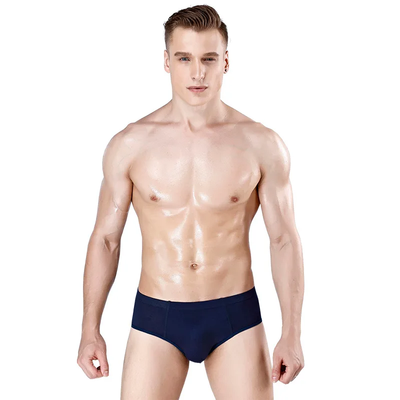 

5pcs/lot Plus Size Men Underwear Panties Breathable Bamboo Fiber Briefs Solid Color Male Underpants High Quality Knickers 40