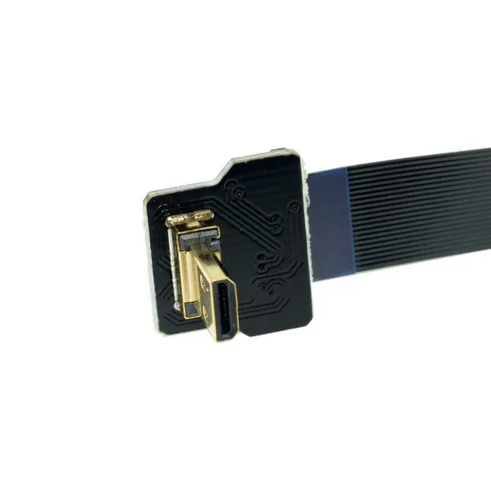 0 1 м 2 90 градусов вниз угловой FPV Micro HDMI штекер к FPC плоский кабель для GoPro Hero 4 GH4 BMPCC