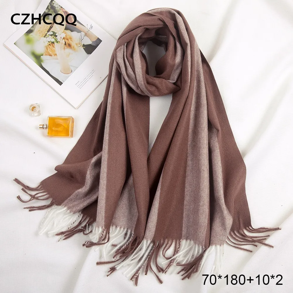 

Long Cashmere Scarf Women Striped Shawl Foulard Femme Crinkle Hijab Blanket Poncho Neck Bandana Pashmina Women Scarf For Ladies