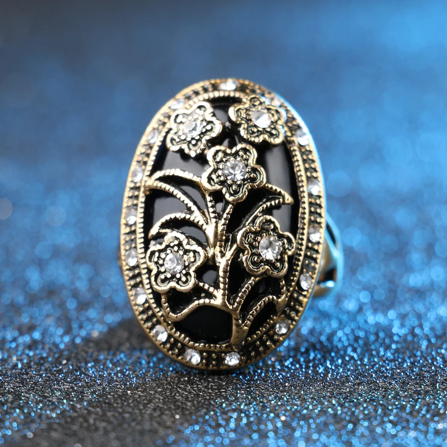 Женское Винтажное кольцо с цветочным принтом 2015|flower ring|designer ringfashion rings |