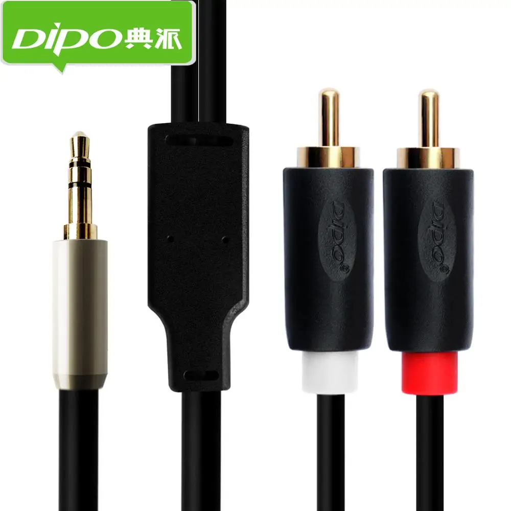 DIPO позолоченный 3 5 мм аудио разъем для премиум-2RCA 2 RCA jack кабель папа-папа 1 м 8 10 15 20 |