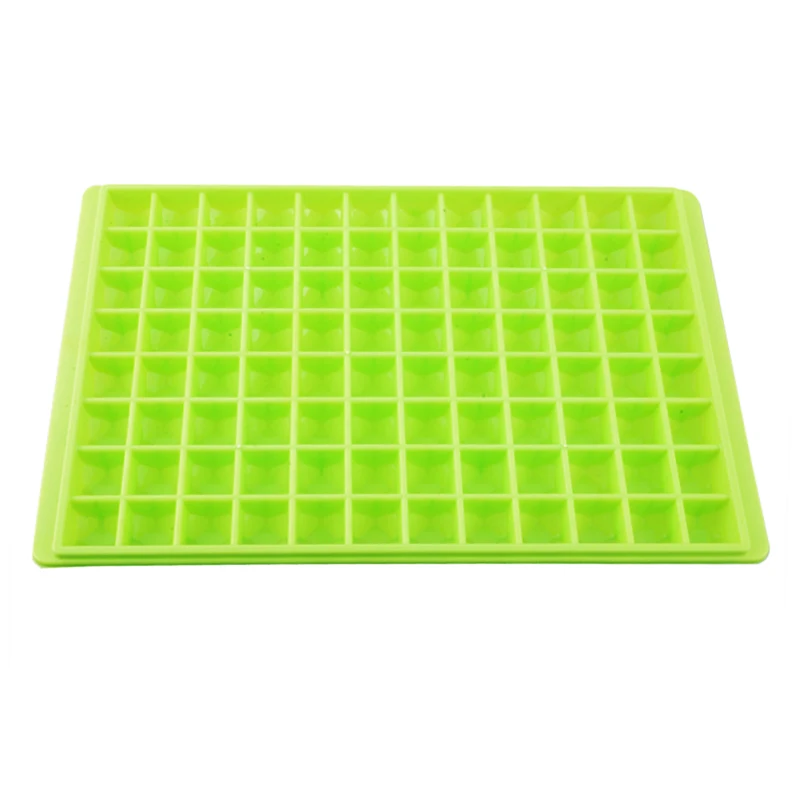 96 grids green Hoomall 96/160 сетки Пищевой Силиконовый поднос для льда фруктовый лед производитель кубиков DIY маленькая форма для льда квадратная форма кухонные аксессуары - Цвет: 96 grids green