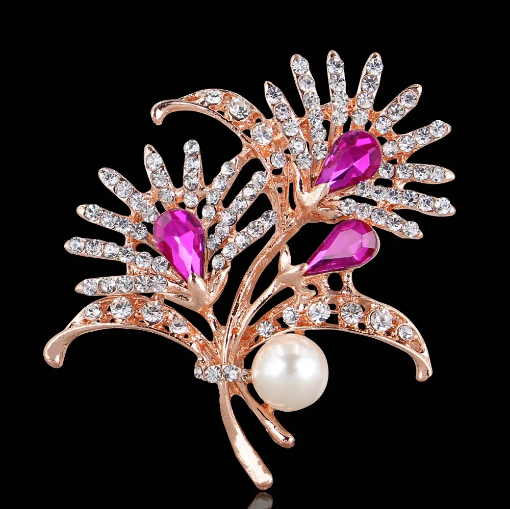 DIEZI мода 4 стиль синий красный цветок броши женский подарок 2019 Новый горный