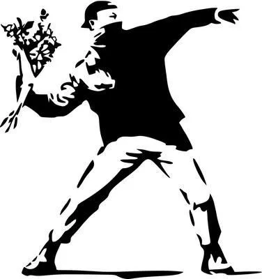 Настенные стикеры Banksy на стену виниловые наклейки Настенный декор обои