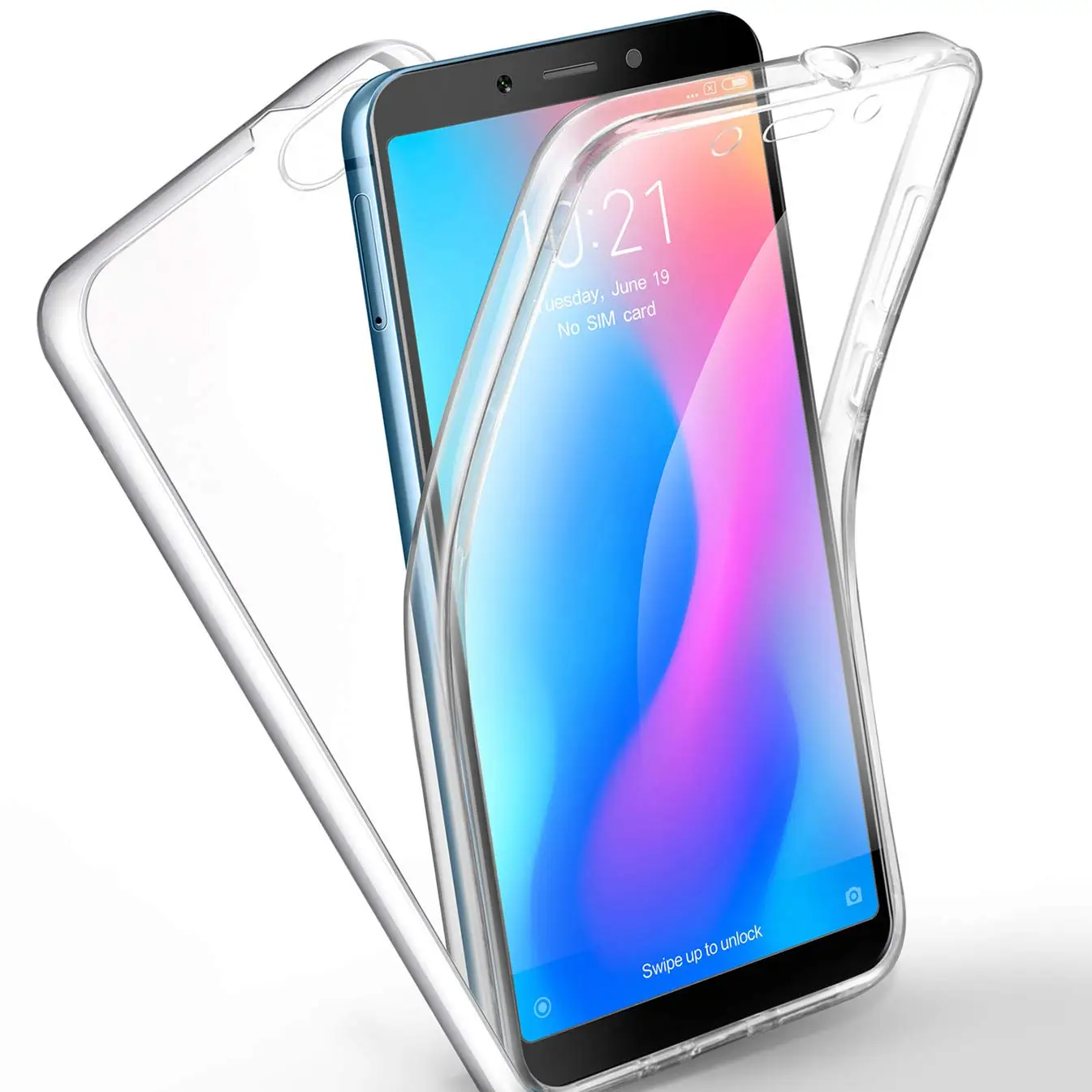 Front+Back 360 Degree Clear Case for Xiaomi Mi 8 Lite SE Redmi 4X 5 Plus Note 7 6 Pro Note7 Note6 A1 A2 Pocophone F1 | Мобильные