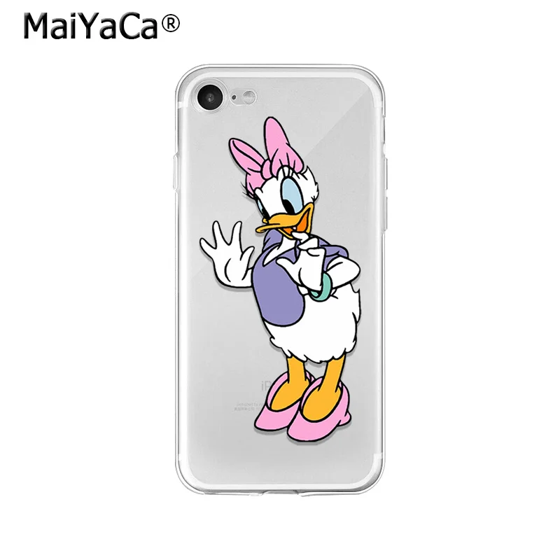 Мягкий ТПУ чехол MaiYaCa Daisy Duck для iPhone X XS MAX 6 6S 7 7plus 8 8Plus 5 5S XR | Мобильные телефоны и