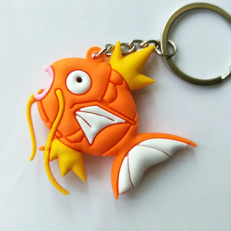 Японское аниме «Покемон» Articuno Magikarp цепочка для ключей из ПВХ Gengar Zapdos xiaoch 'd Chansey Totodile милый смешной кулон брелки