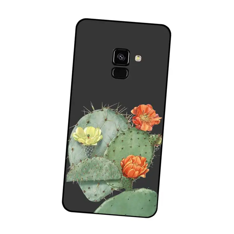 P025 Cactus Cute Black Silicone Case Cover For Samsung Galaxy J2 J3 J4 J5 J6 J7 J8 Pro Plus Prime 2018 2017 |