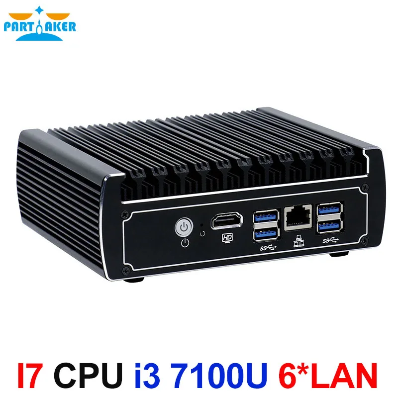 Preise Teilhaftig 6 * Intel 82583V Lan Fanless Intel Kaby See Core I3 7100u Dual Core 2,4 GHz Mini PC Linux Firewall Router DHCP VPN Server