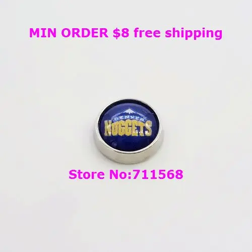 Медальон Nuggets очарование баскетбольная команда Денвер Плавающий Шарм для живого
