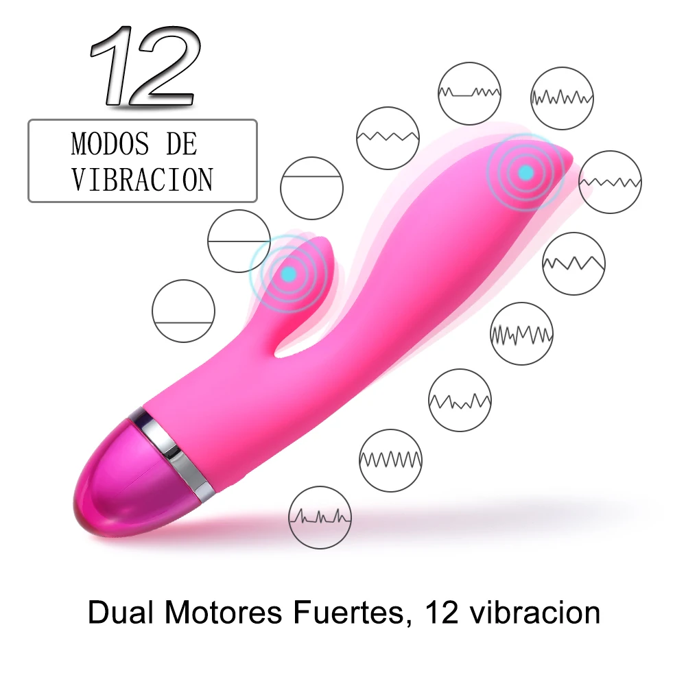 Женский двухцветный вибратор для точки G кролик Стимуляция клитора Силиконовый