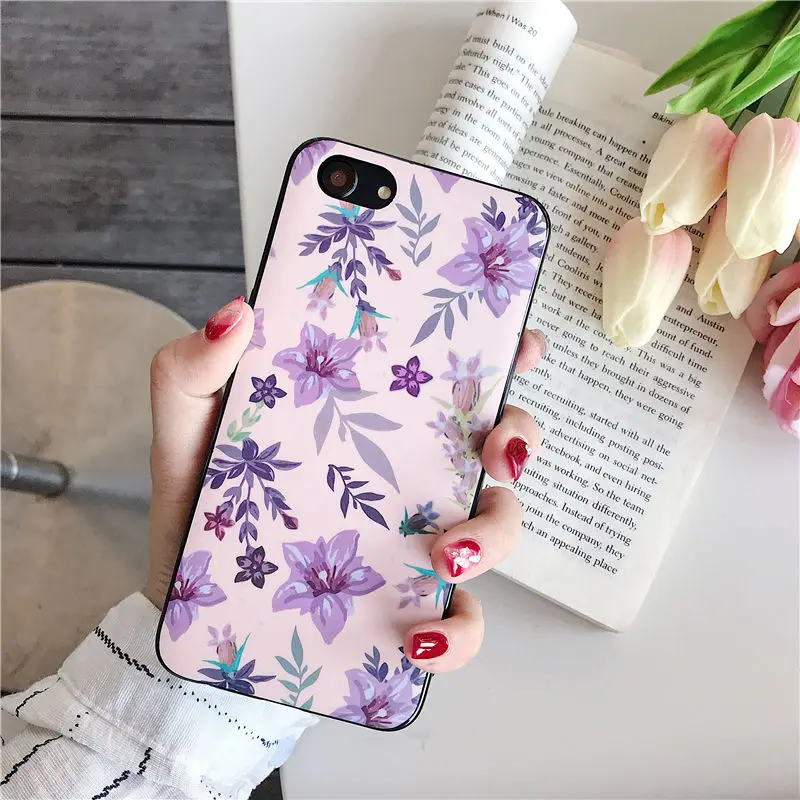 Style 6 Винтажные чехлы для телефонов с цветами и листьями для iPhone 11 Pro XR XS Max 8 7 6 6S Plus, мягкие летние чехлы с растениями для iPhone X XR 11 Pro Max - Цвет: Style 6