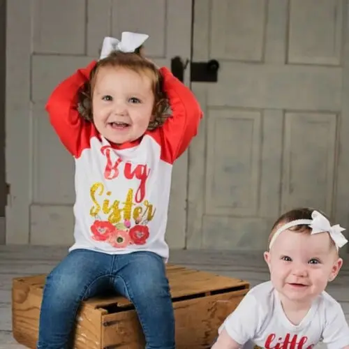 Infant Baby Little Sister Romper Big Tops Match Floral Clothes Lovely Outfits Newborn Girls | Мать и ребенок