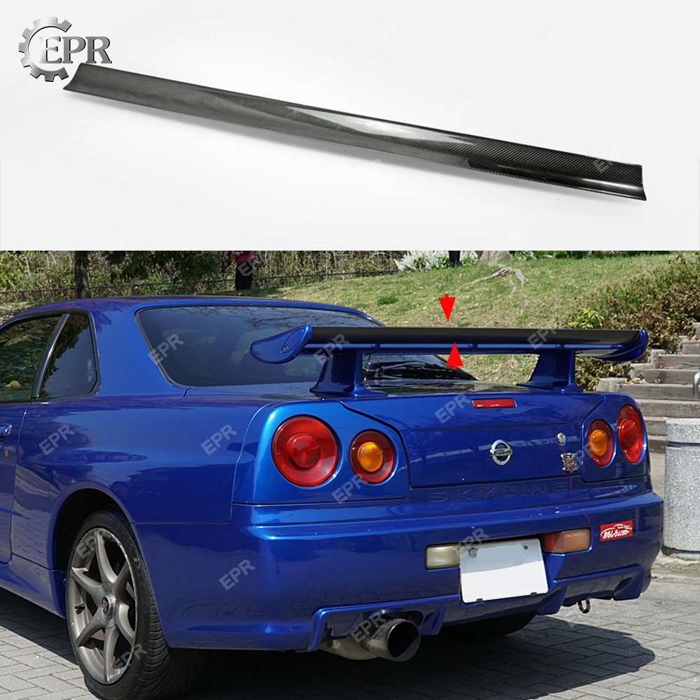 Для Skyline R34 GTR OEM спойлер EPA стиль углеродное волокно заднее маленькое лезвие (для