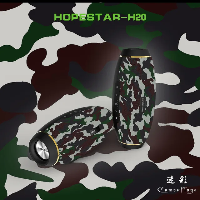 Hopestar H20 портативный Bluetooth динамик водонепроницаемый mp3 музыкальный Колонка беспроводной 30 Вт ПК Саундбар для телевизора коробка стерео сабвуфер для xiaomi - Цвет: Comouflage