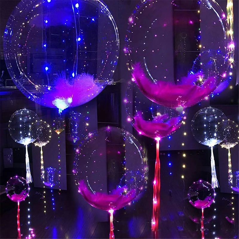 1pcs led balloon battery case 3M wire Led String Bobo Balloon Bubble for Outdoor/Indoor Party wedding Decoration | Дом и сад