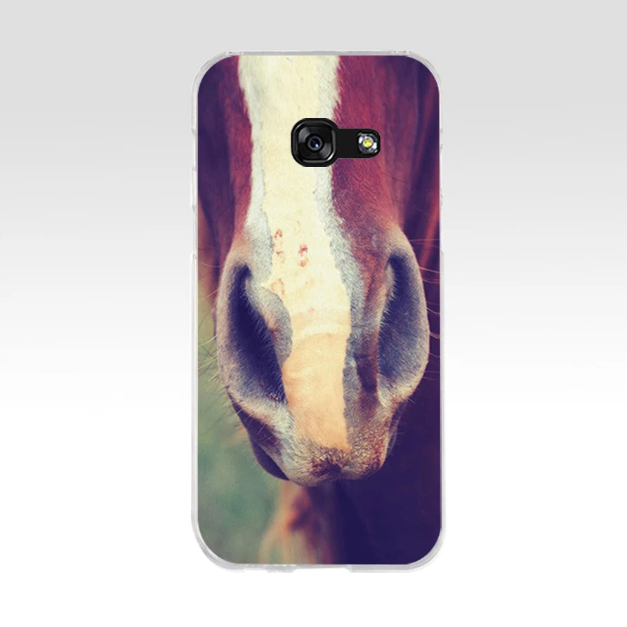 62AQ Horse Portrait head Soft Silicone Tpu Cover phone Case for Samsung galaxy a3 a5 2016 2017 a6 A8 2018 | Мобильные телефоны и