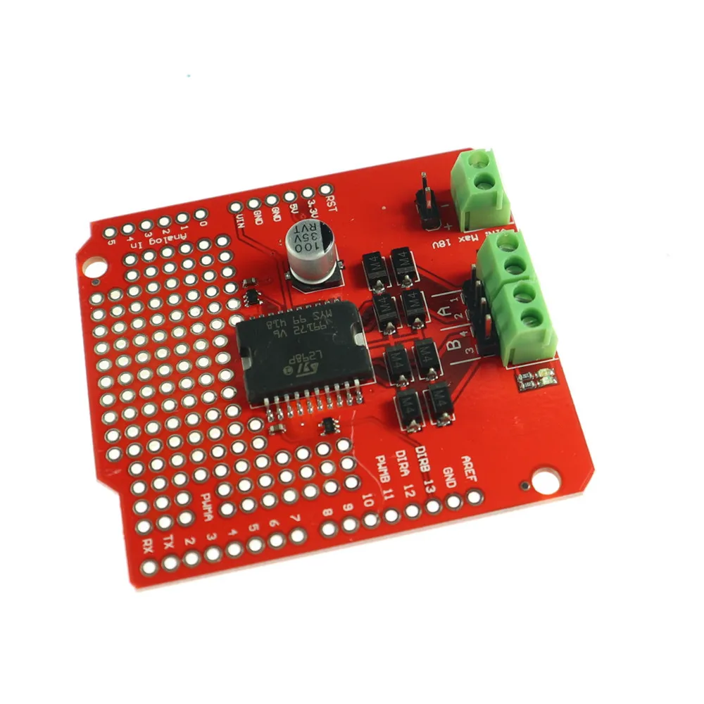Плата драйвера KJ381 L298P для arduino uno | Электроника