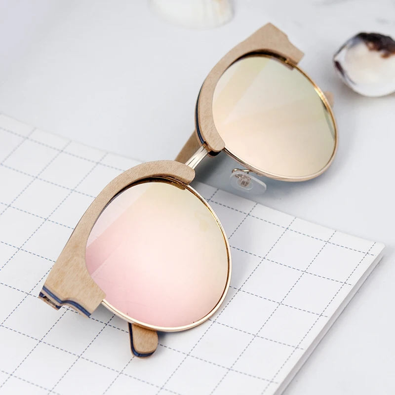 Деревянные Винтажные Солнцезащитные очки BOBO BIRD женские поляризационные