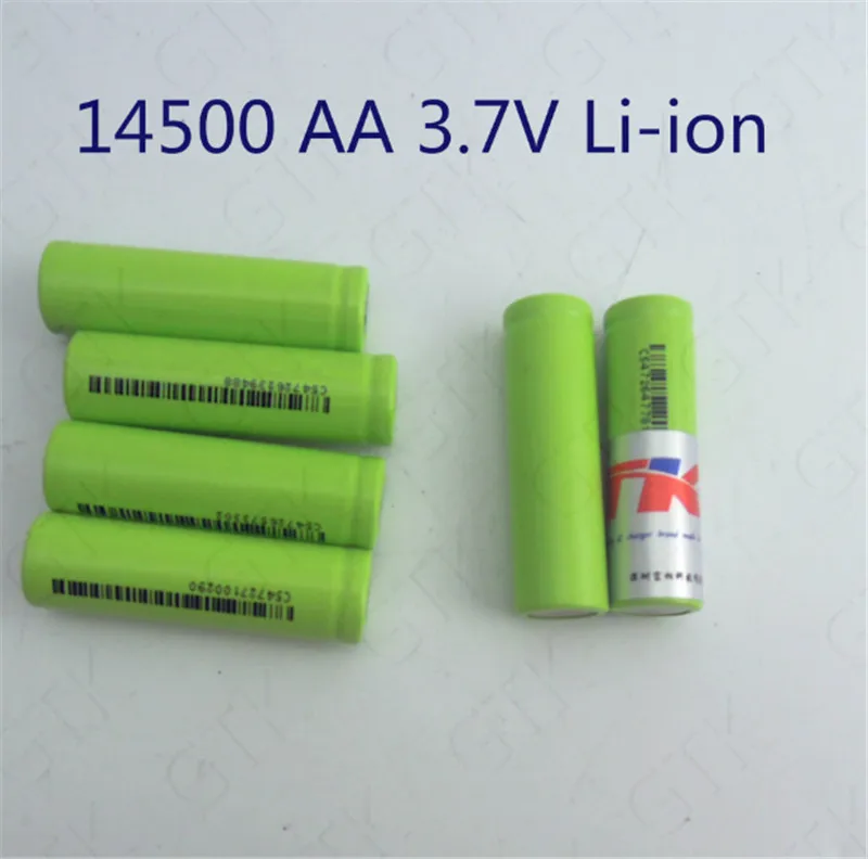 Новинка! 14500 3 7 v 800mah литий ионный аккумулятор AA bateria для светодиодных фонариков